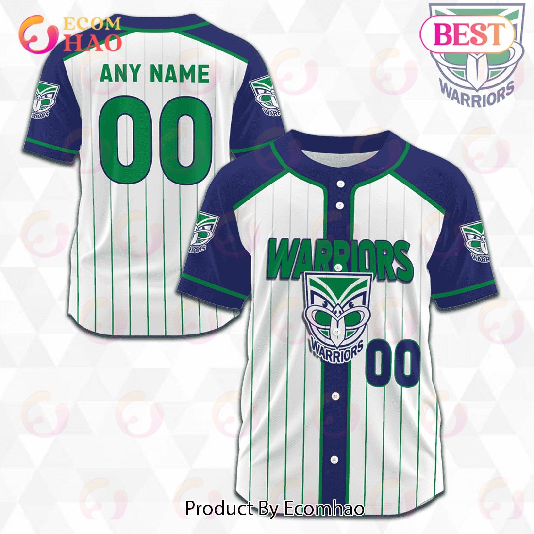 NRL New Zealand Warriors Baseball Jerseys 2023 Personalized