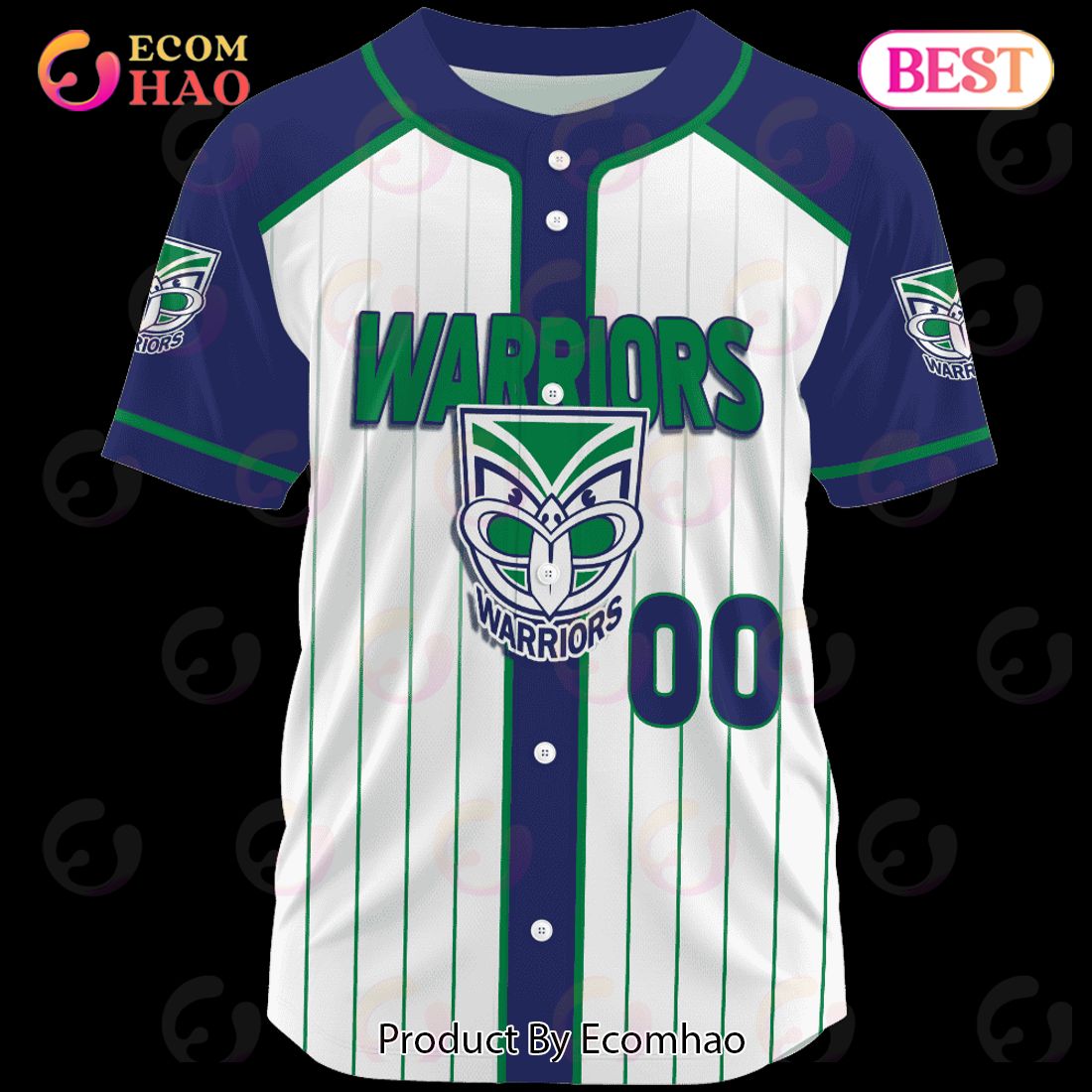 NRL New Zealand Warriors Baseball Jerseys 2023 Personalized