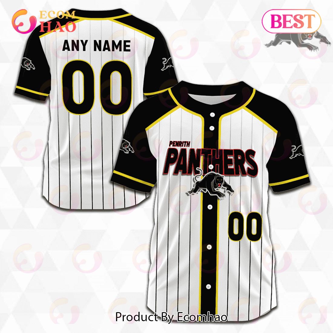 NRL Penrith Panthers Baseball Jerseys 2023 Personalized