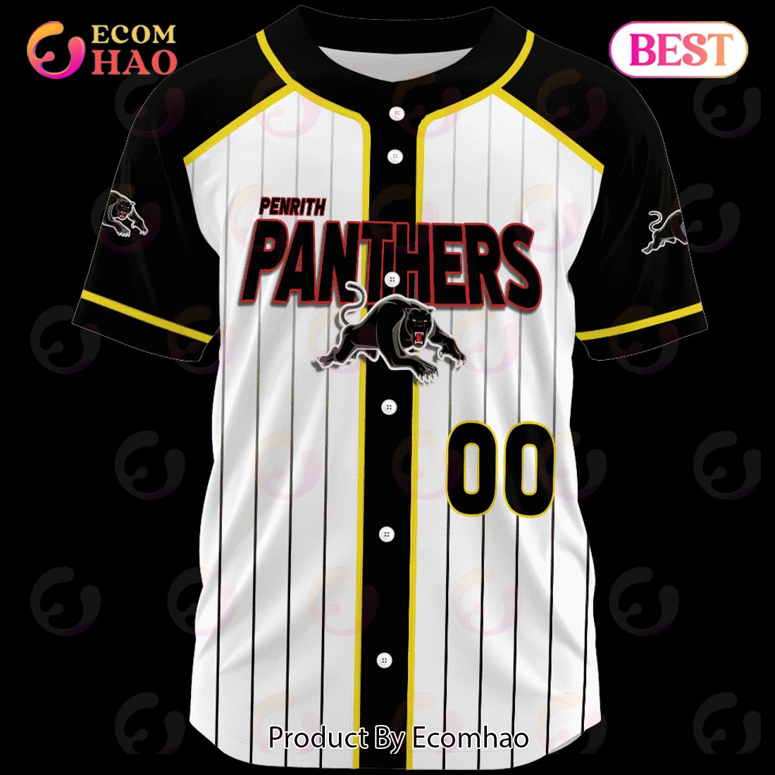 NRL Penrith Panthers Baseball Jerseys 2023 Personalized