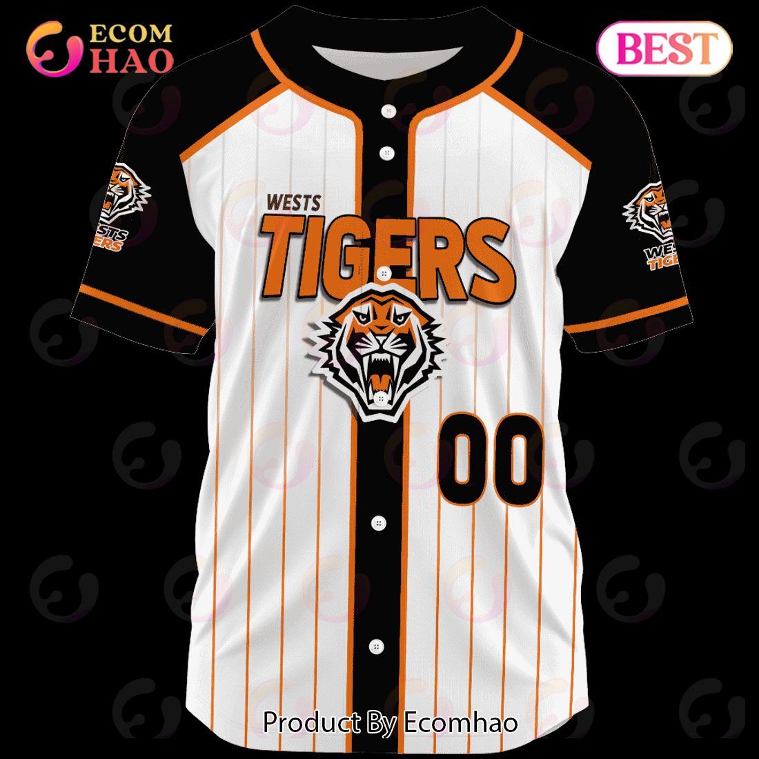 NRL Wests Tigers Baseball Jerseys 2023 Personalized