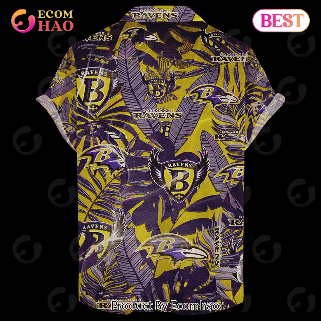 Baltimore Ravens Hawaiian Retro Logo Revolution NFL 2023