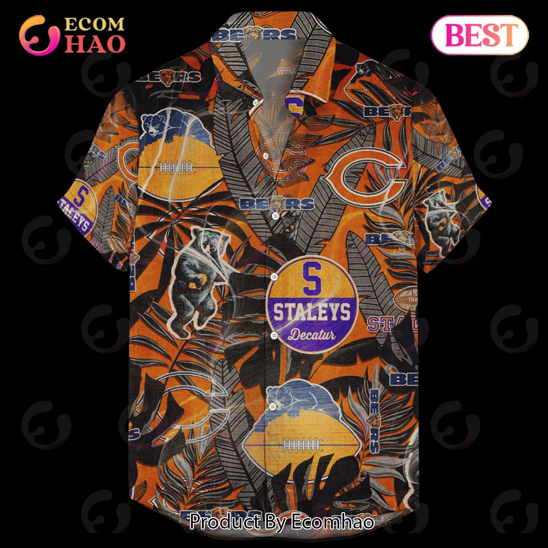 Chicago Bears Hawaiian Retro Logo Revolution NFL 2023