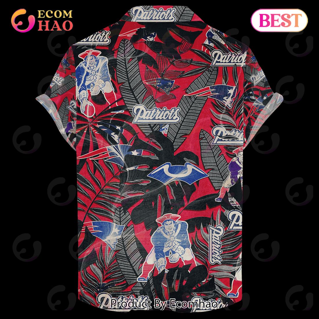 New England Patriots Hawaiian Retro Logo Revolution NFL 2023