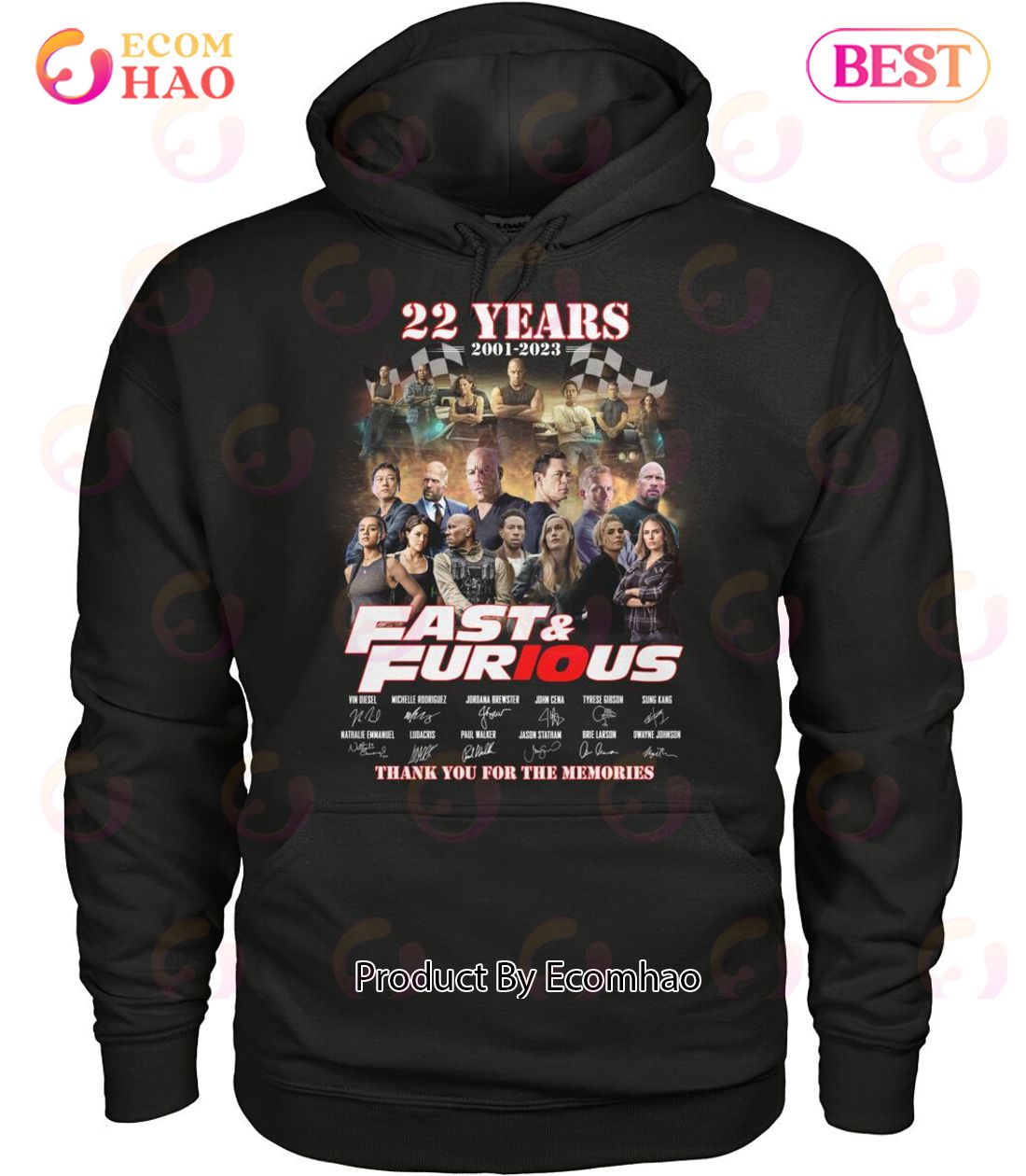 22 Years 2001 – 2022 Fast & Furious Thank You For The Memories T-Shirt