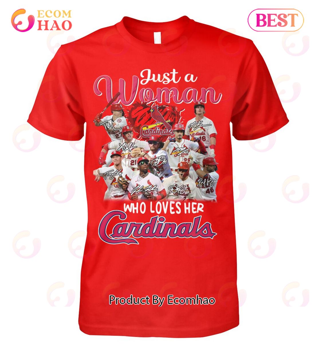 Just A Woman Who Love Her Cardinals T-Shirt