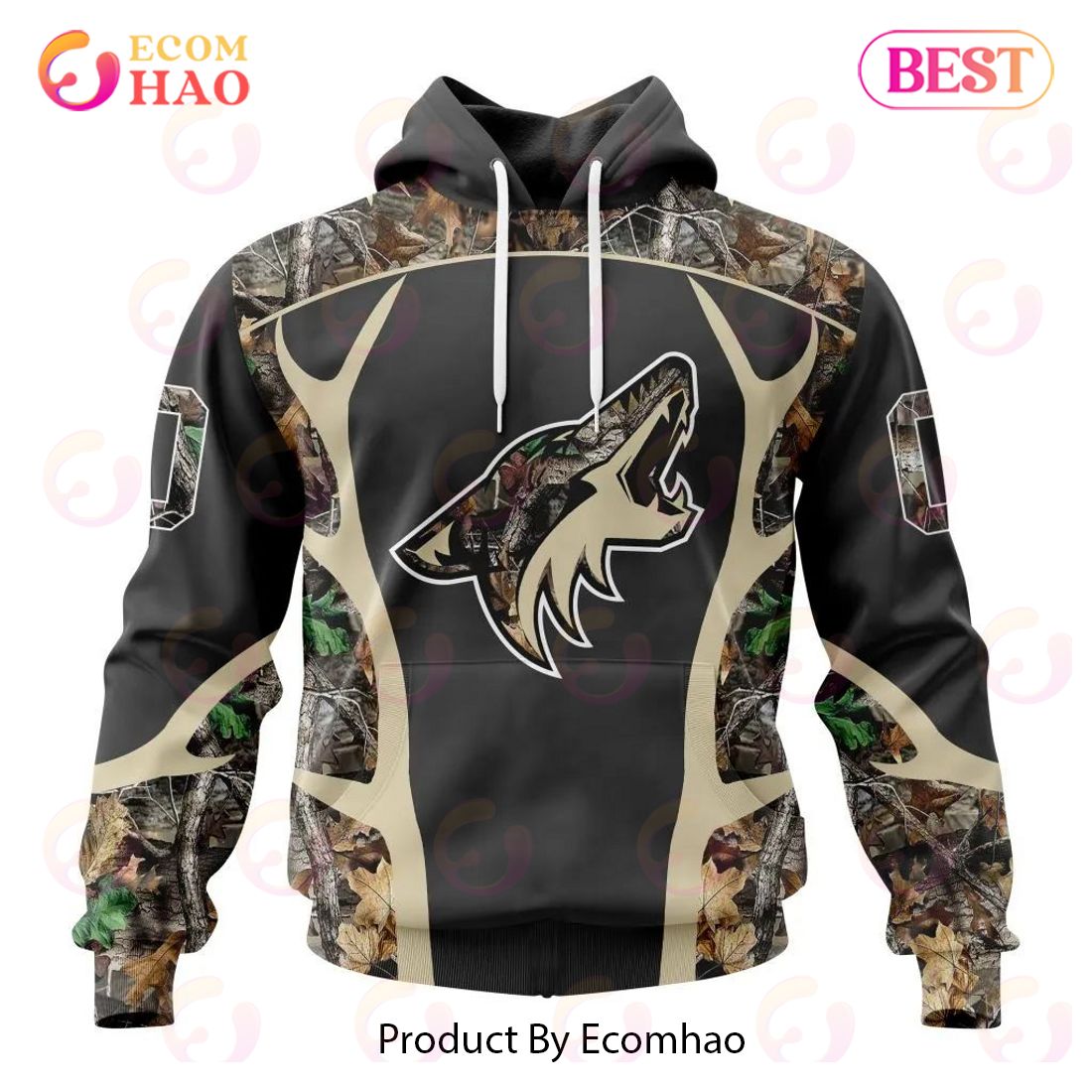 NHL Arizona Coyotes Special Camo Hunting Design 3D Hoodie