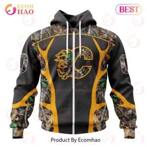 NHL Calgary Flames Special Camo Hunting Design 3D Hoodie