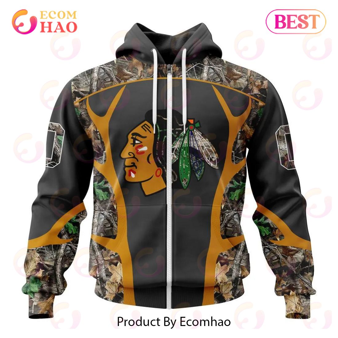 NHL Chicago Blackhawks Special Camo Hunting Design 3D Hoodie