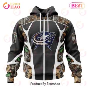 NHL Columbus Blue Jackets Special Camo Hunting Design 3D Hoodie