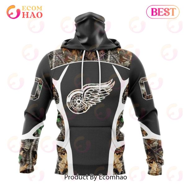 NHL Detroit Red Wings Special Camo Hunting Design 3D Hoodie