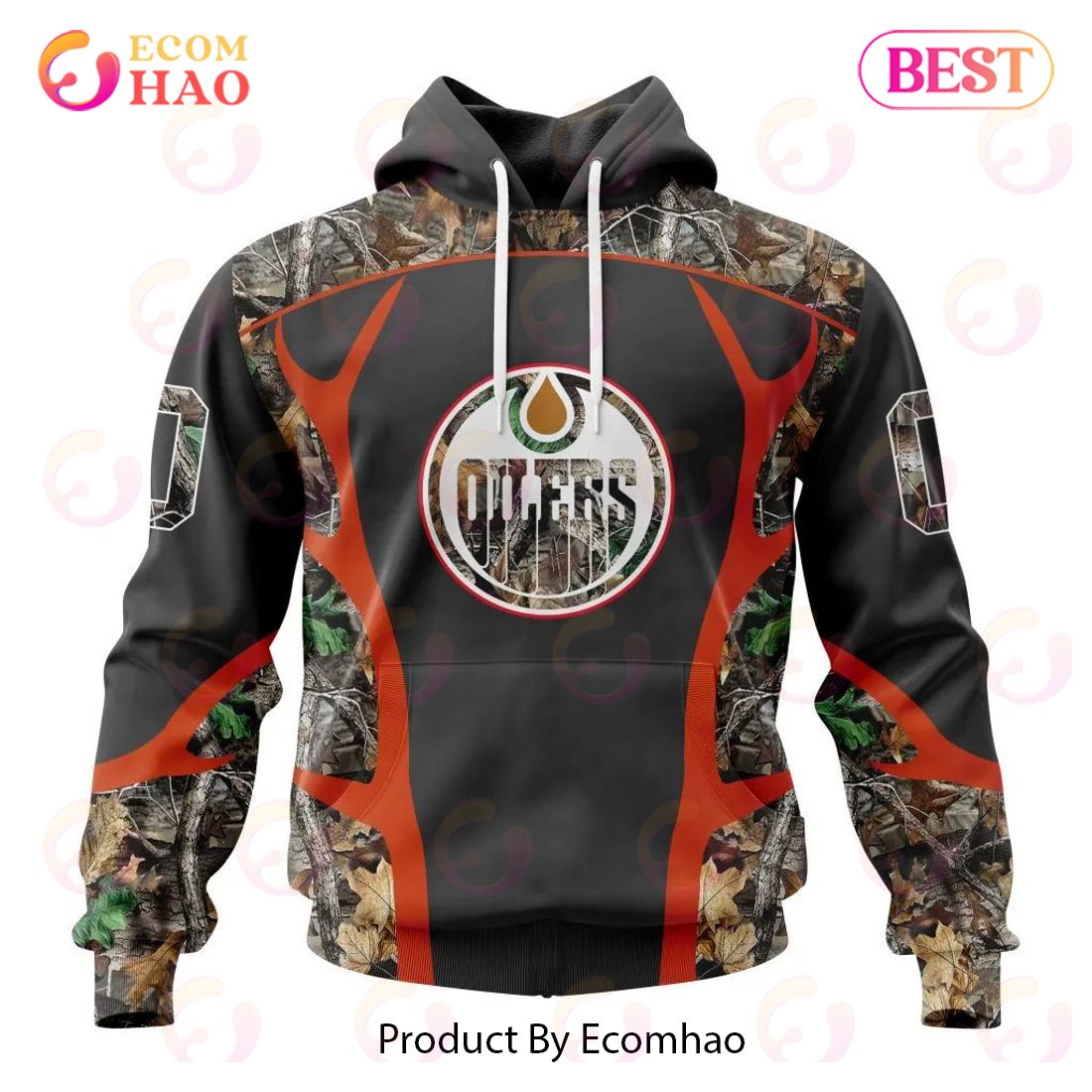 NHL Edmonton Oilers Special Camo Hunting Design 3D Hoodie