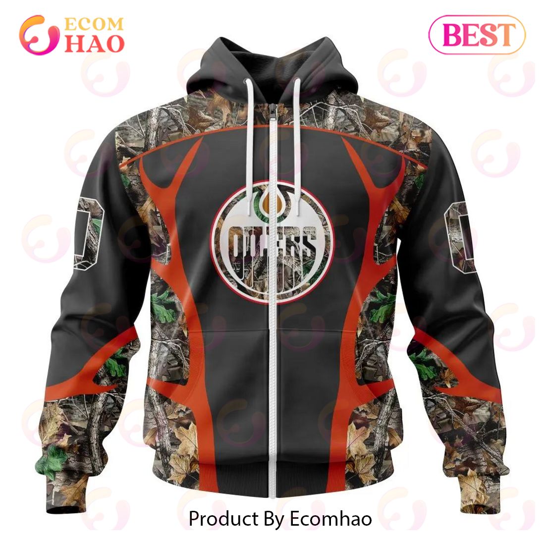 NHL Edmonton Oilers Special Camo Hunting Design 3D Hoodie