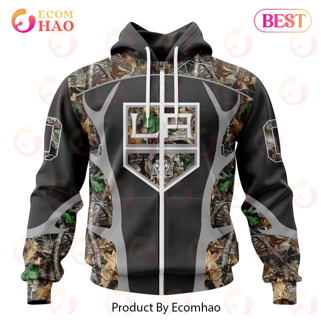 NHL Los Angeles Kings Special Camo Hunting Design 3D Hoodie