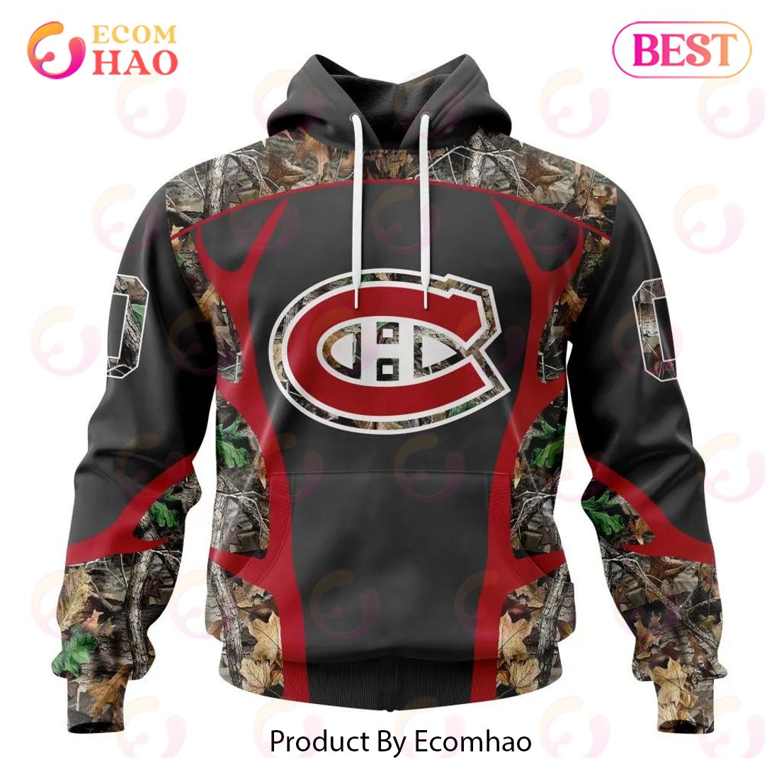 NHL Montreal Canadiens Special Camo Hunting Design 3D Hoodie