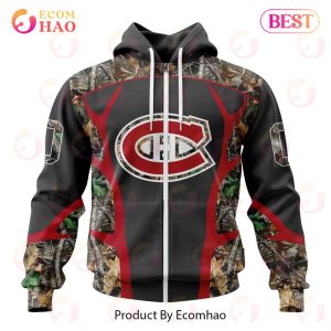 NHL Montreal Canadiens Special Camo Hunting Design 3D Hoodie