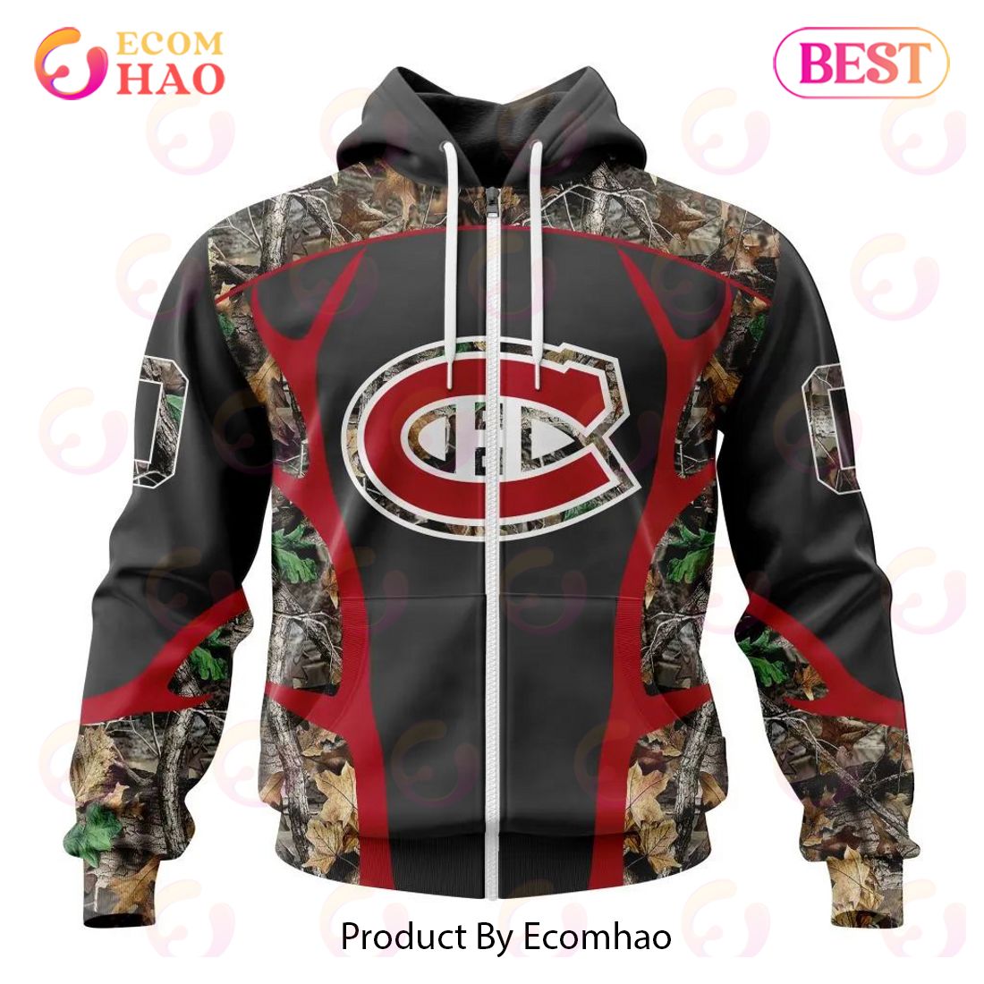 NHL Montreal Canadiens Special Camo Hunting Design 3D Hoodie