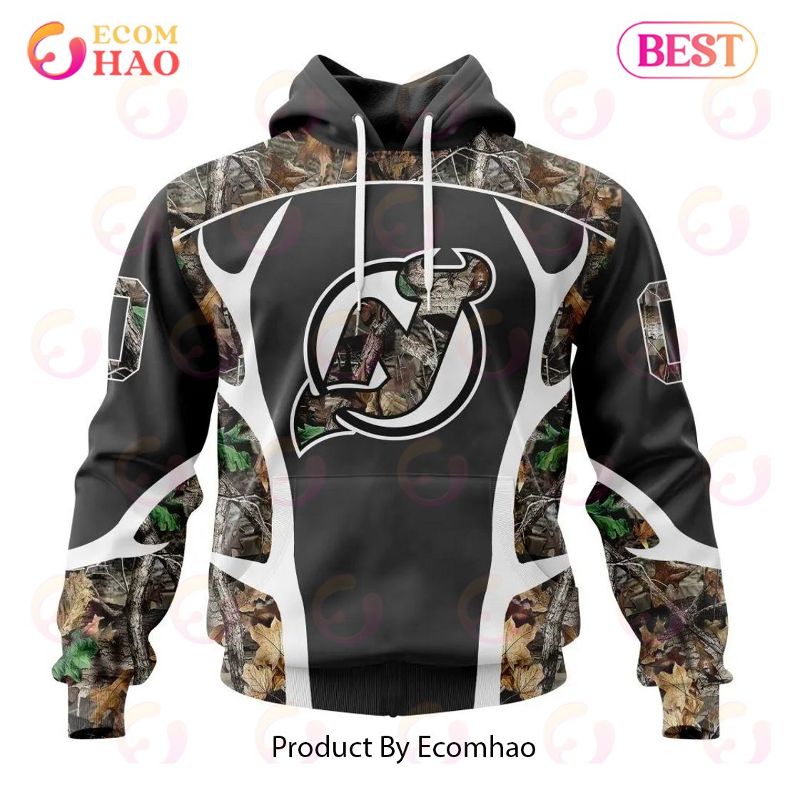 NHL New Jersey Devils Special Camo Hunting Design 3D Hoodie