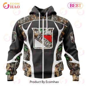 NHL New York Rangers Special Camo Hunting Design 3D Hoodie