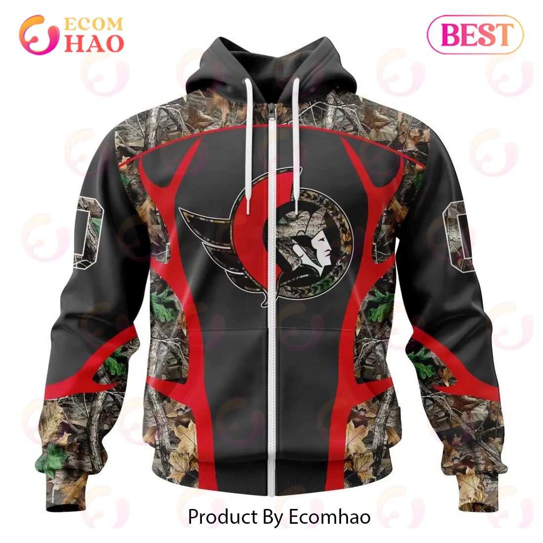 NHL Ottawa Senators Special Camo Hunting Design 3D Hoodie