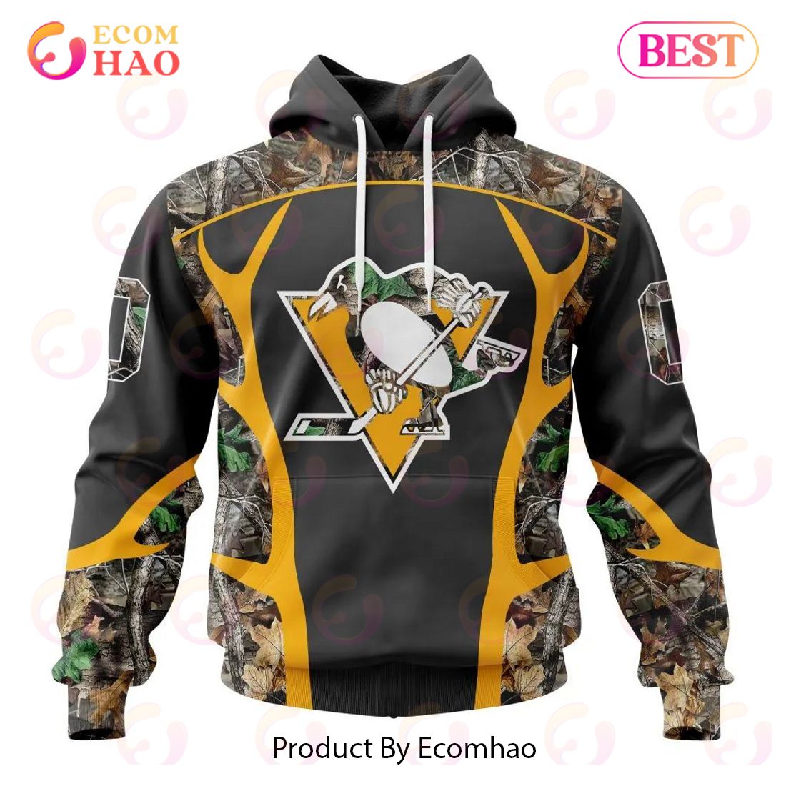 NHL Pittsburgh Penguins Special Camo Hunting Design 3D Hoodie