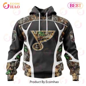 NHL St. Louis Blues Special Camo Hunting Design 3D Hoodie
