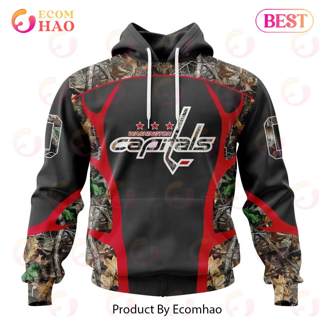 NHL Washington Capitals Special Camo Hunting Design 3D Hoodie