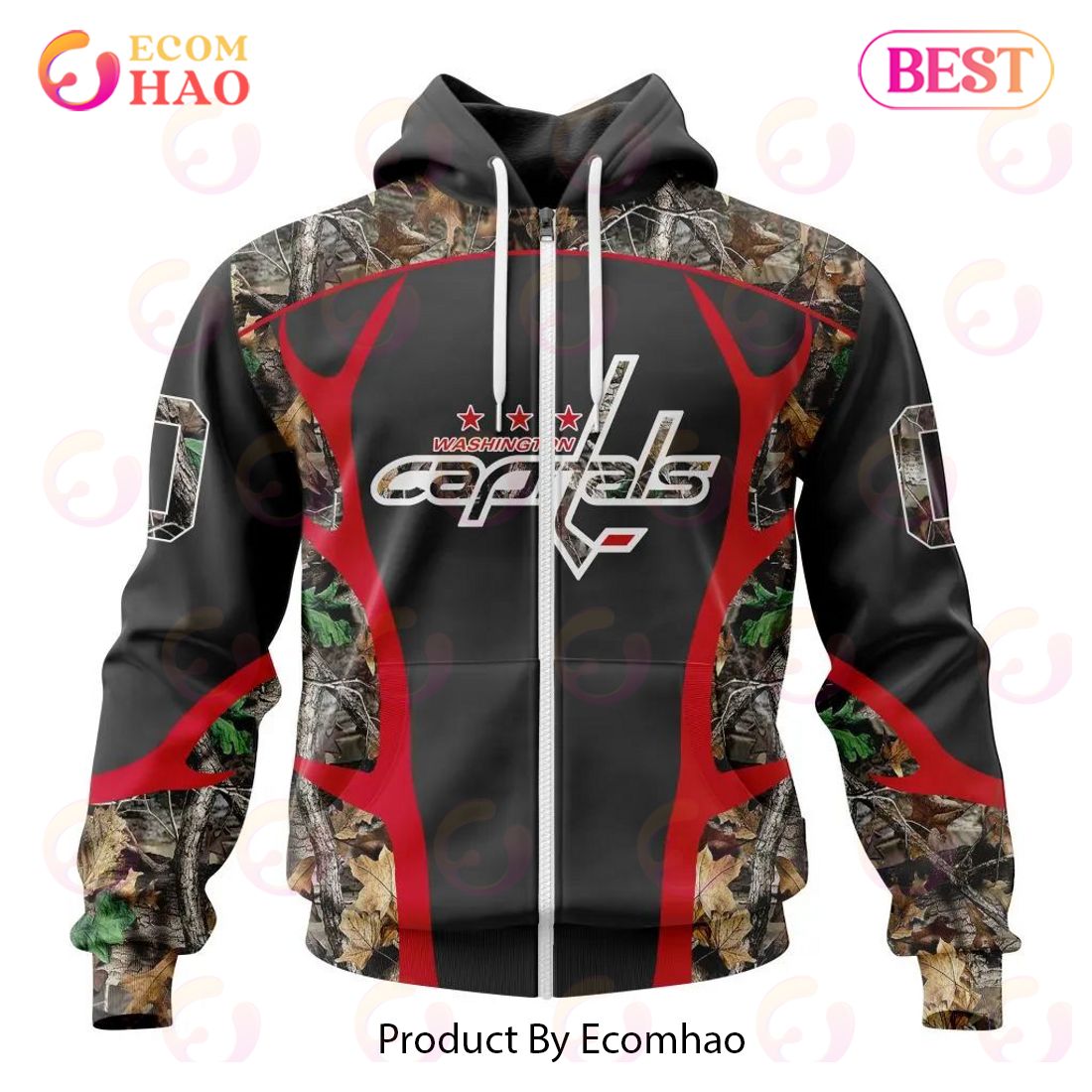 NHL Washington Capitals Special Camo Hunting Design 3D Hoodie