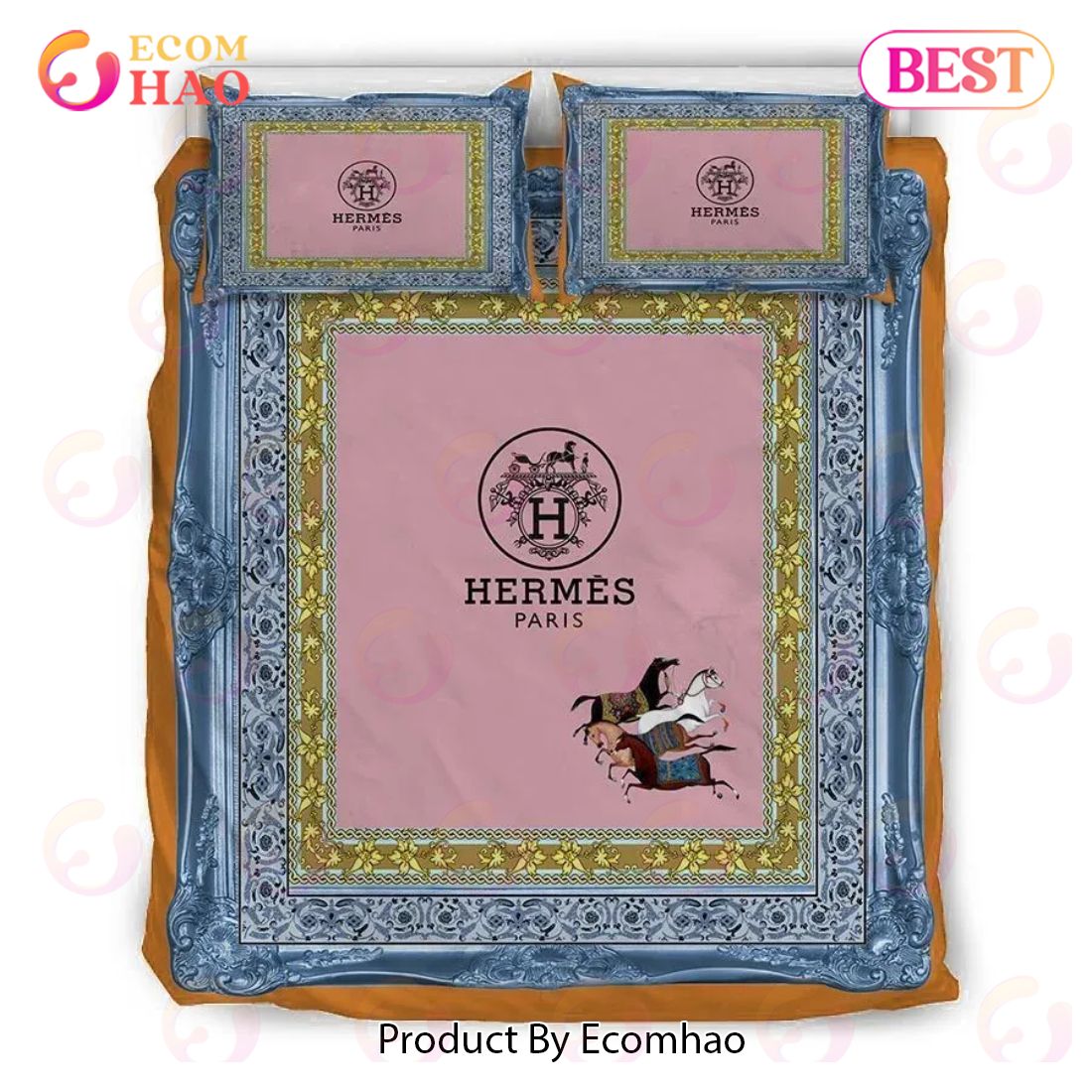 Medusa Golden Pattern Black Versace Bedding Sets Luxury Brand Bed Sets Bedroom Sets Comforter Sets Duvet Cover Bedspread For Home Decor Trending 2023 For Home