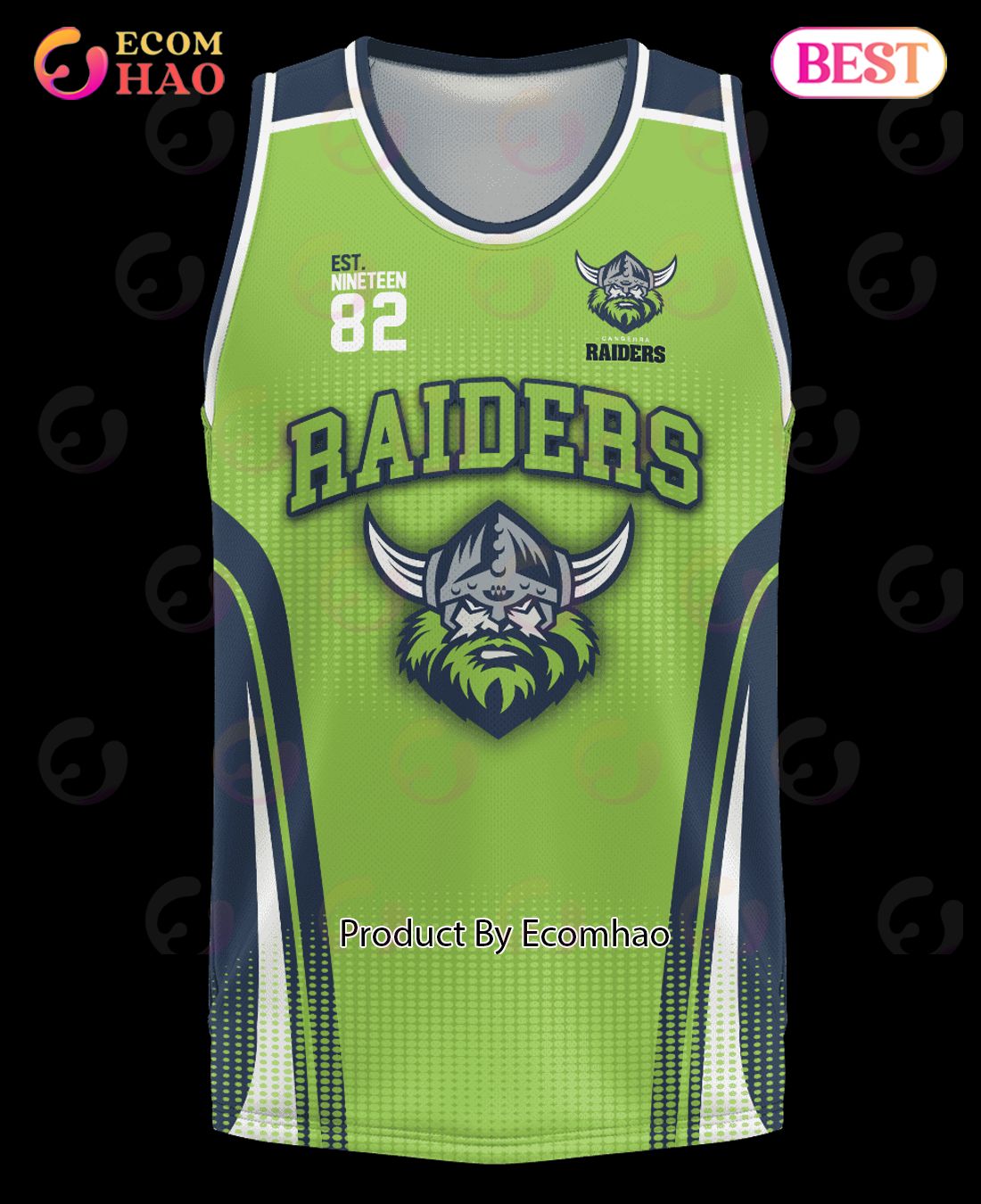 NRL Canberra Raiders Basketball Jerseys Tanktop 2023 Personalized