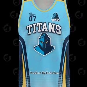NRL Gold Coast Titans Basketball Jerseys Tanktop 2023 Personalized