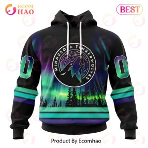NBA Minnesota Timberwolves Special Design With Northern Lights 3D Hoodie
