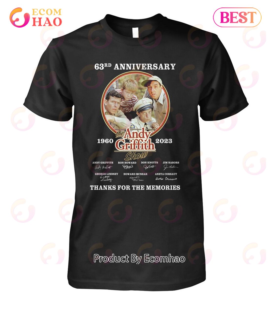 63rd Anniversary 1960 – 2023 The Andy Griffith Show Thanks For The Memories T-Shirt