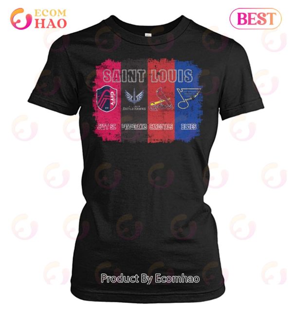 Saint Louis City SC And Battlehawks And Cardinals And Blues T-Shirt