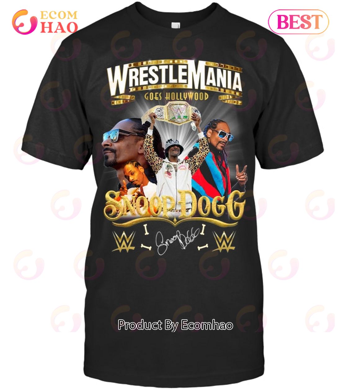 WrestleMania Goes Hollywood Snoop Dogg Siganture T-Shirt