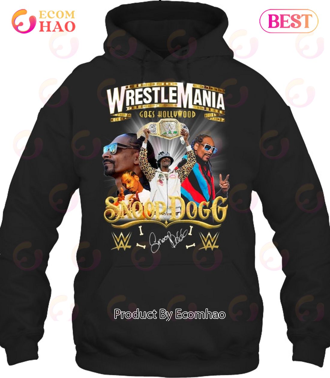 WrestleMania Goes Hollywood Snoop Dogg Siganture T-Shirt