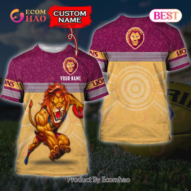 AFL Brisbane Lions Custom Name 3D Shirt