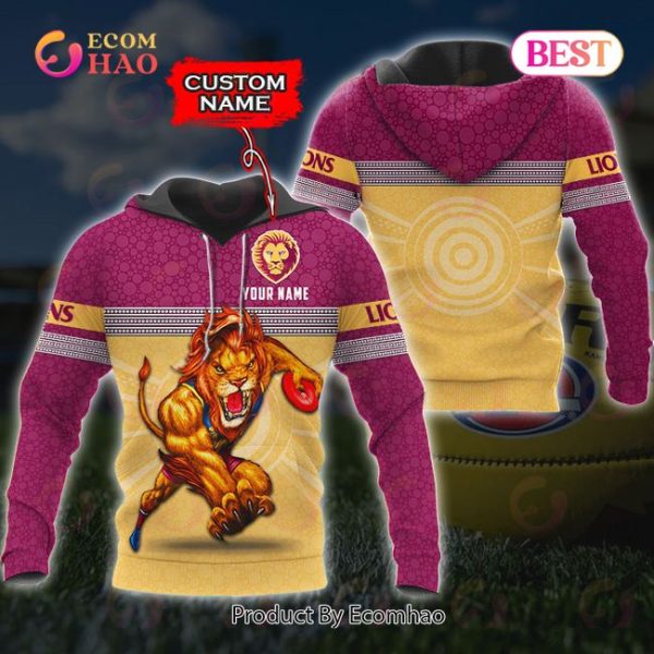 AFL Brisbane Lions Custom Name 3D Shirt