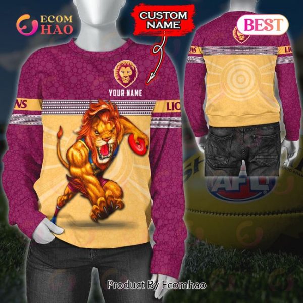 AFL Brisbane Lions Custom Name 3D Shirt