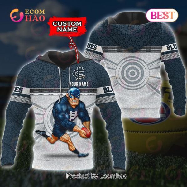 AFL Carlton Blues Custom Name 3D Shirt