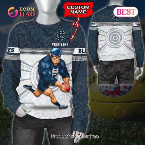 AFL Carlton Blues Custom Name 3D Shirt