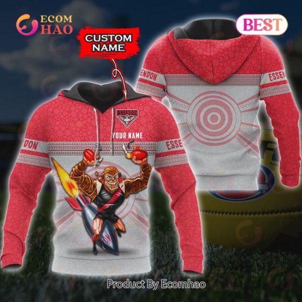 AFL Essendon Bomber 02s Custom Name 3D Shirt