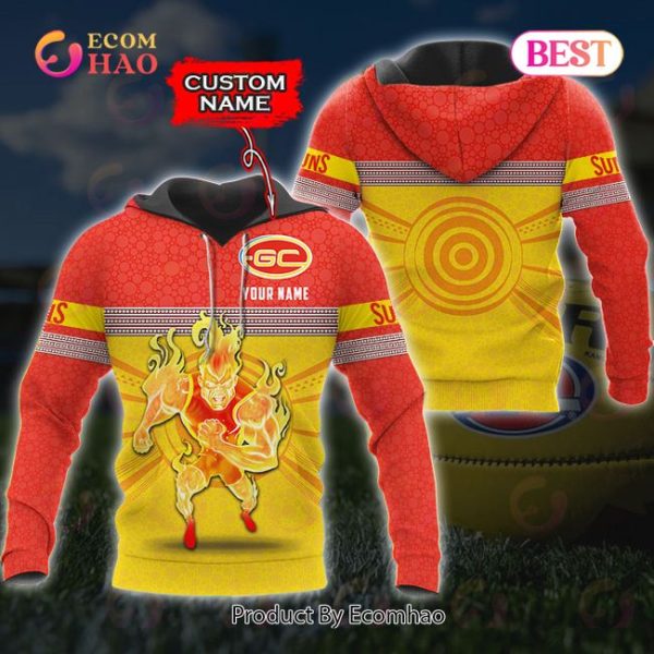 AFL Gold Coast Suns Custom Name 3D Shirt