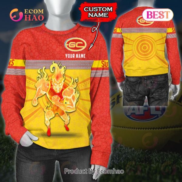AFL Gold Coast Suns Custom Name 3D Shirt