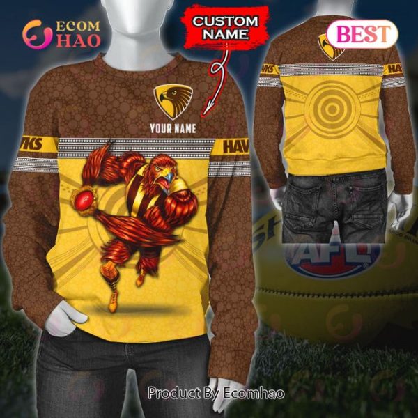 AFL Hawthorn Hawks Custom Name 3D Shirt