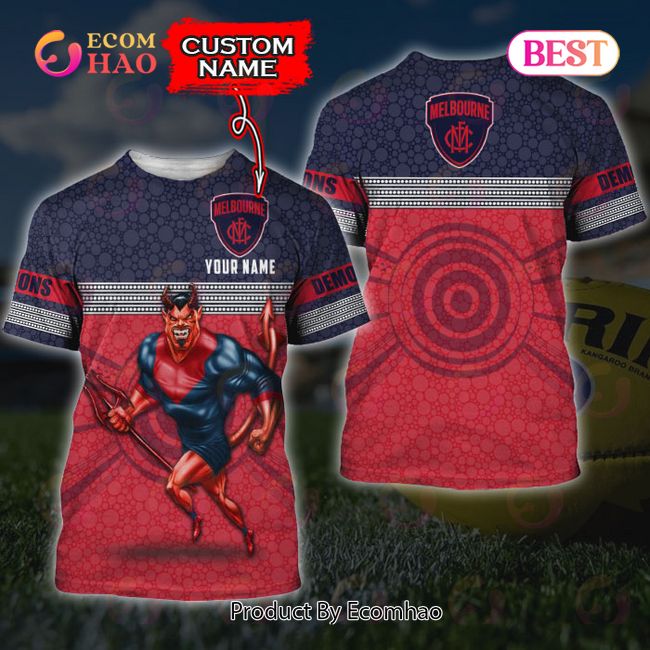 AFL Melbourne Demons Custom Name 3D Shirt