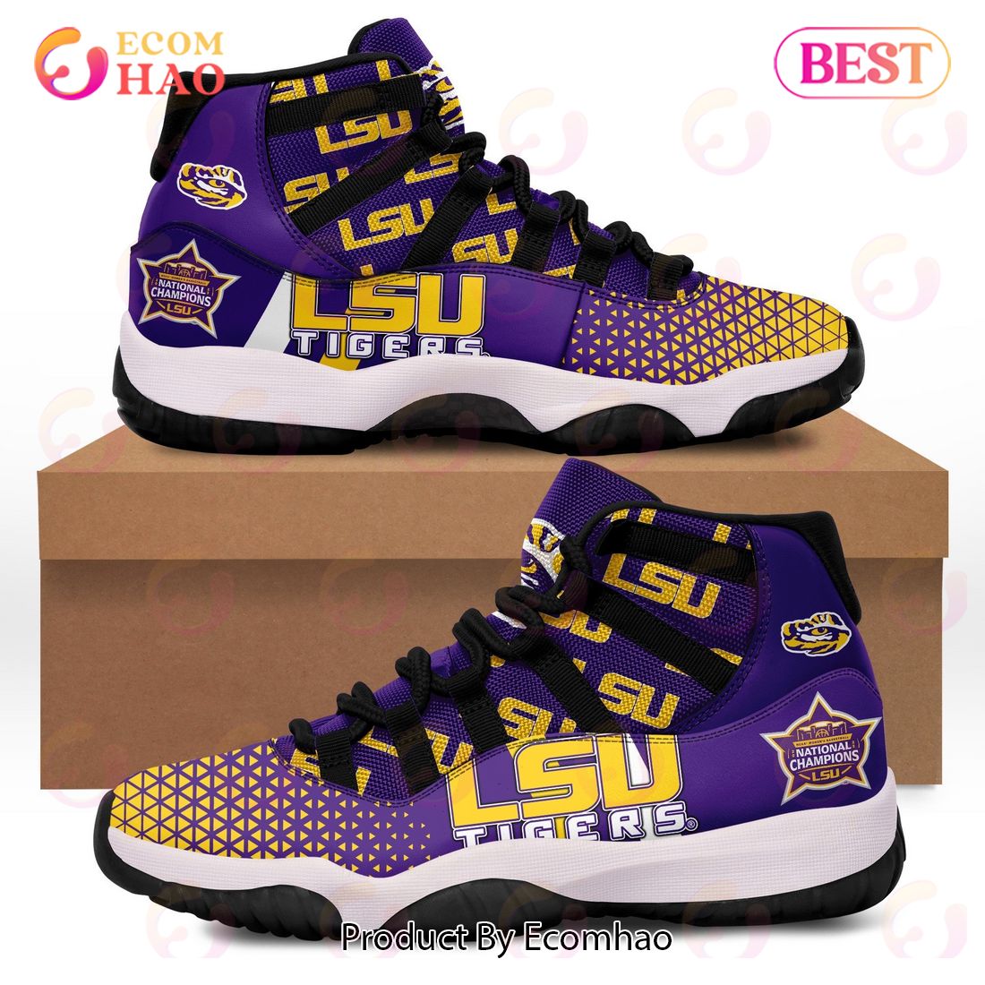 LSU Tigers 2023 NCAA Women’s Basketball National Champions Jordan Retro 11