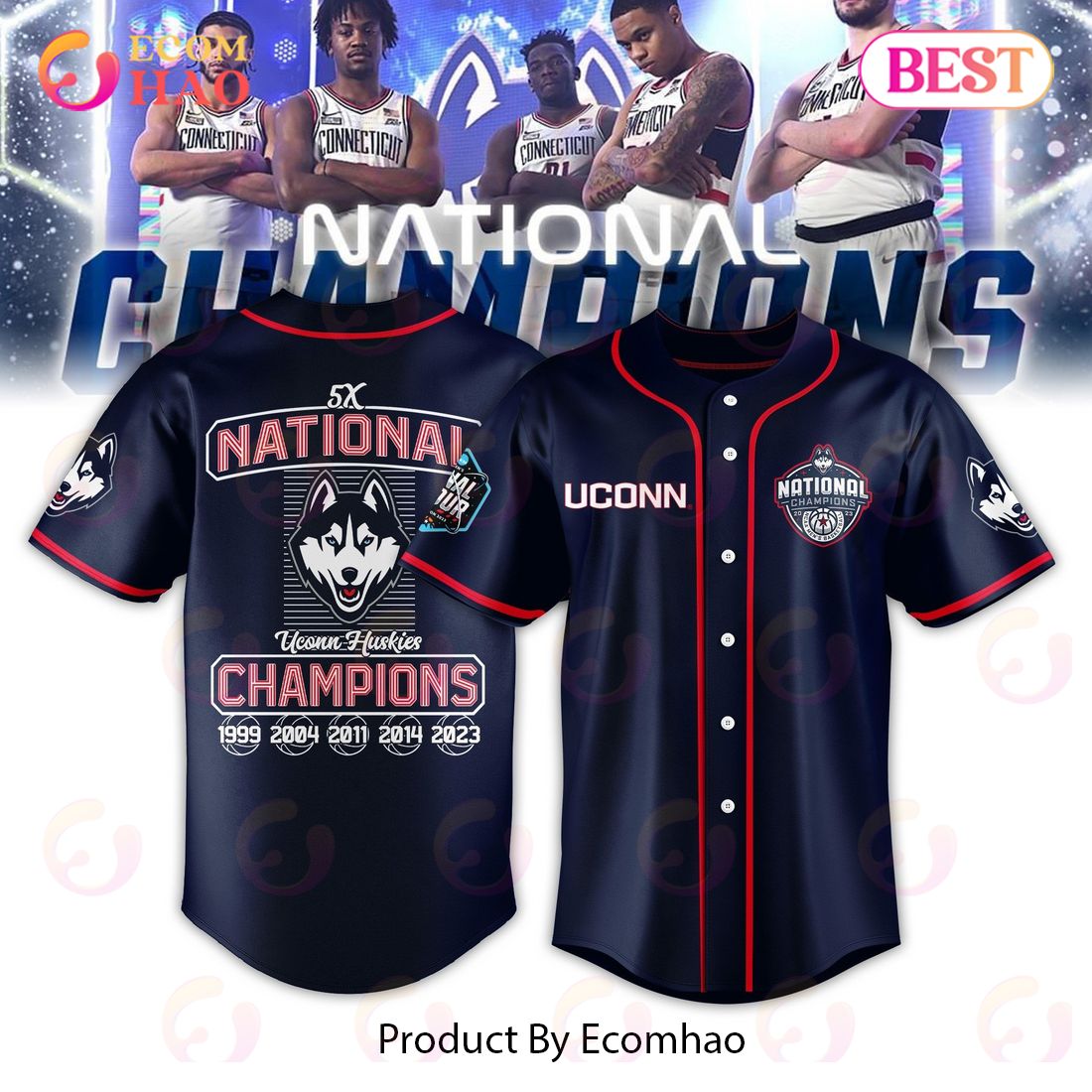 UConn Huskies NCAA Men’s Basketball National Champions Jersey