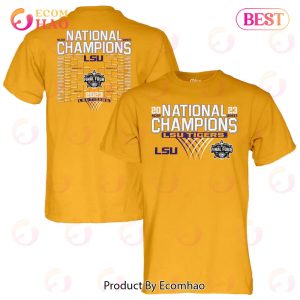 LSU Tigers 2023 NCAA Women’s Basketball National Champions Shirt – Gold