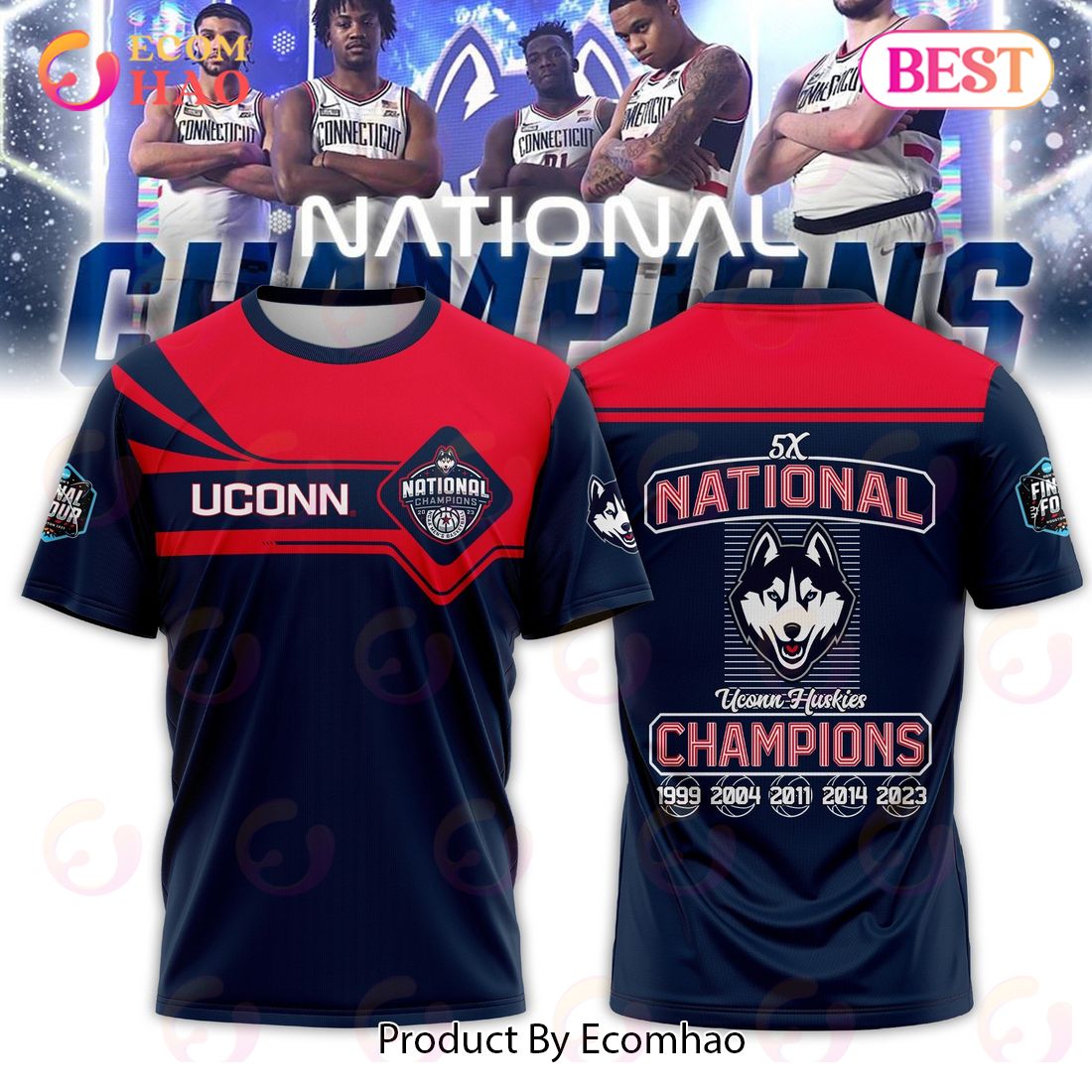 Uconn Huskies Ncaa Mens Basketball National Champions 2023 Shirt